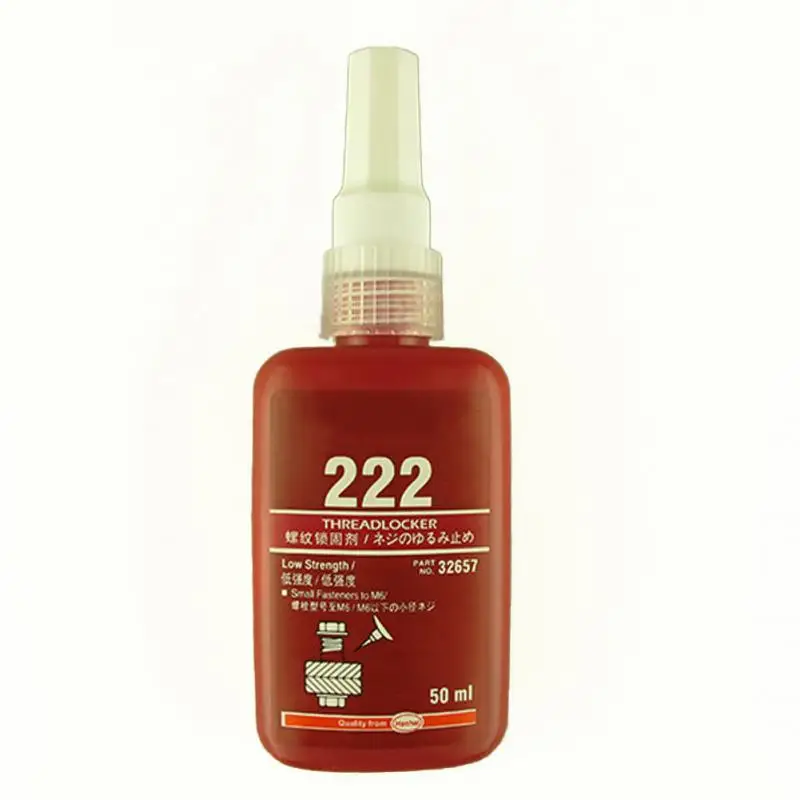 1 x 222 50ml 10 мл 242/222 243 262 271 272 290 жидкий клей синий анаэробный клей съемный силиконовый герметик резьбы супер клей металлических поверхностей винт - Цвет: 1 x 222 50ml