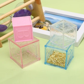 

1PCS Hollow Cube Transparent Plastic Gift Cookie Candy Box Jewelry Display