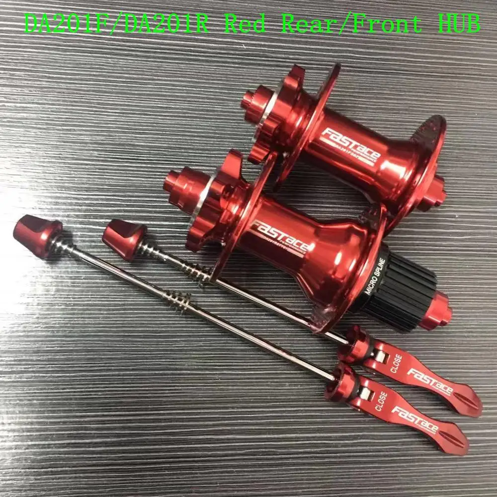 FASTACE DA201 F/R DEORE XT M8100 M7100 FH BH концентратор 12 s 32H 135x10 мм 100x9 мм E-THRU ось велосипеда 12 Скоростей микро сплайн - Цвет: DA201 Red A pair