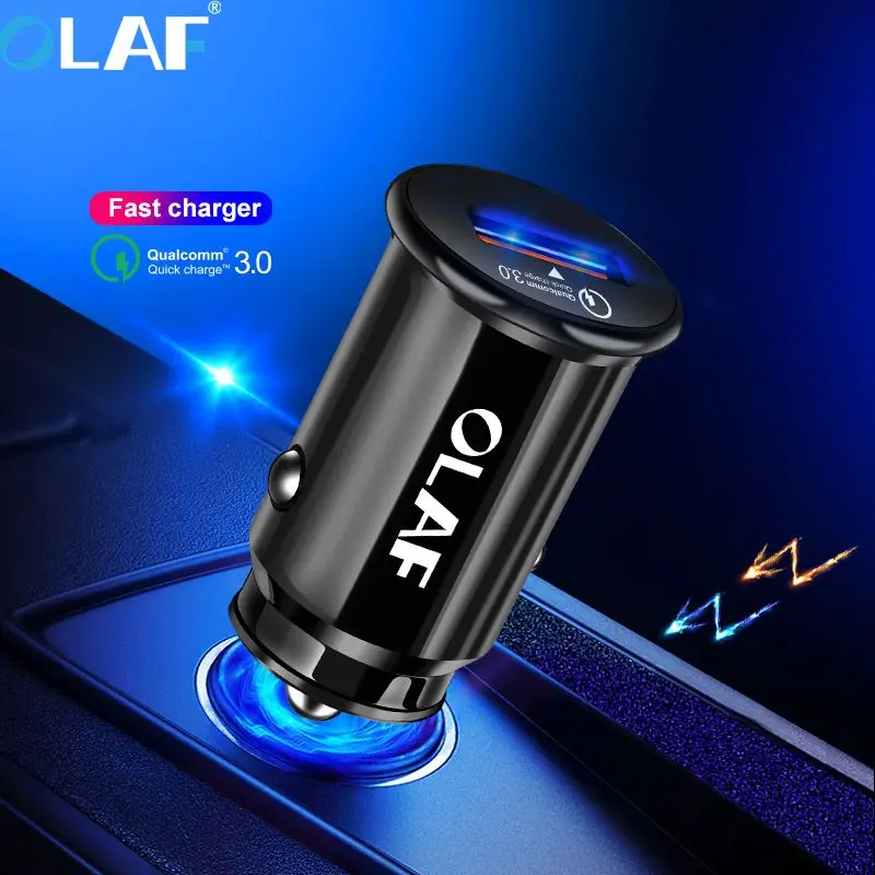 

Olaf Mini USB Car Charger3.1A Quick Charge 3.0 Car Phone Charger For iPhone Samsung Xiaomi mi QC3.0 QC Fast Mobile Car Charging