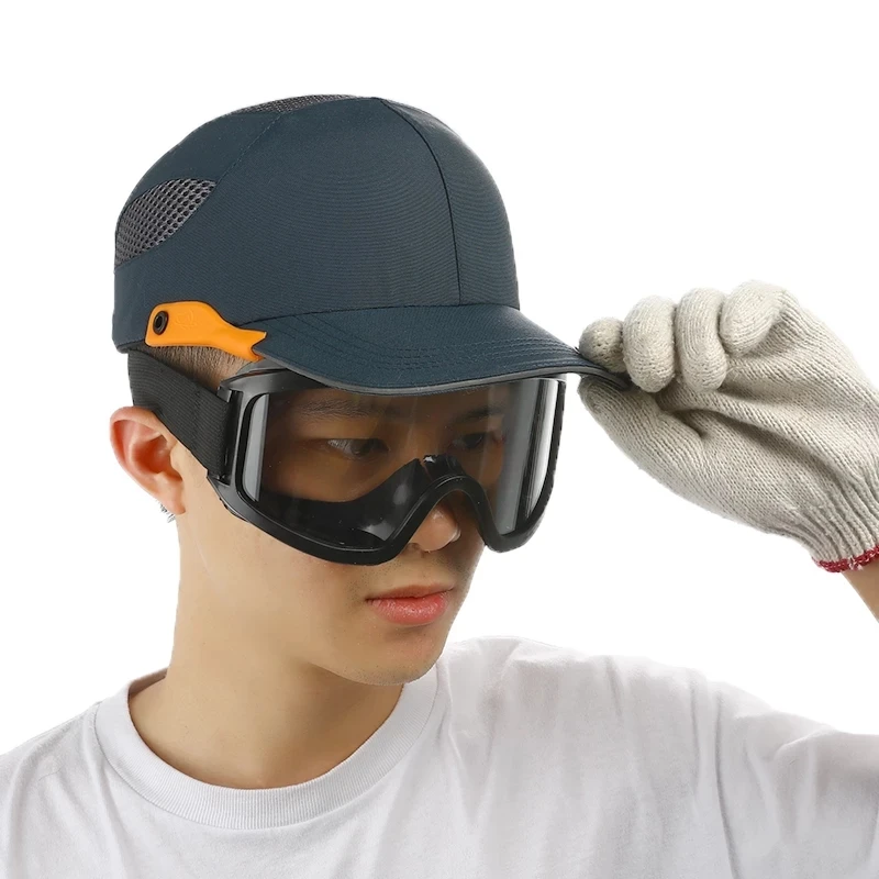 

Set Work Bump Cap Glasses Mesh Cloth Safety Hat Hi-Viz Anti-collision Hard Helmet Head Protection For Home Facotry Repairing