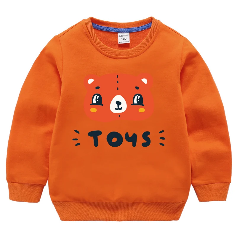 

Hoodies Sweatshirt Girls Clothing Boys Baby Tops Teenage Cartoon Autumn Print Bear Child Cotton Spring Toddler