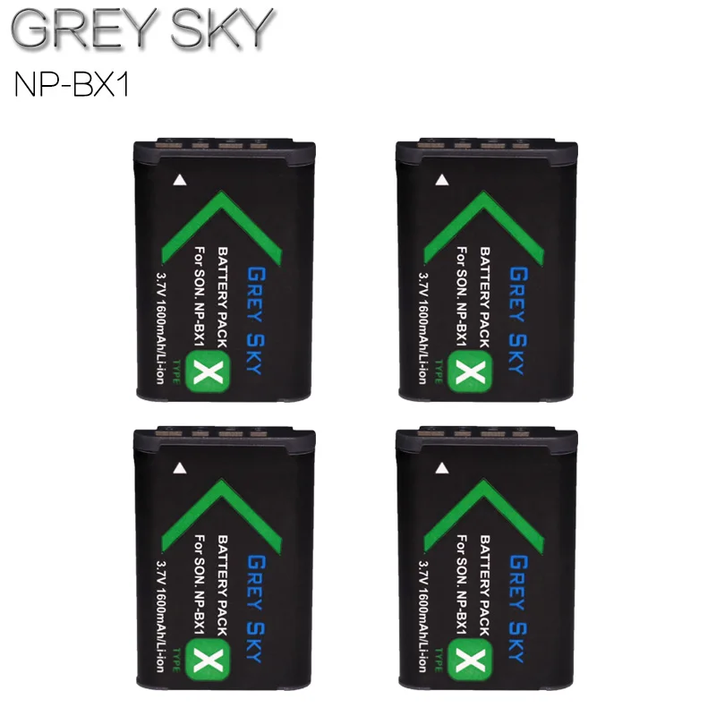 4 battery Для sony NP-BX1 NP BX1 Камера Батарея пакет DSC RX1 RX100 M3 M2 RX1R WX300 HX300 HX400 HX50 HX60 GWP88 PJ240E AS15 WX350 - Цвет: 4 battery