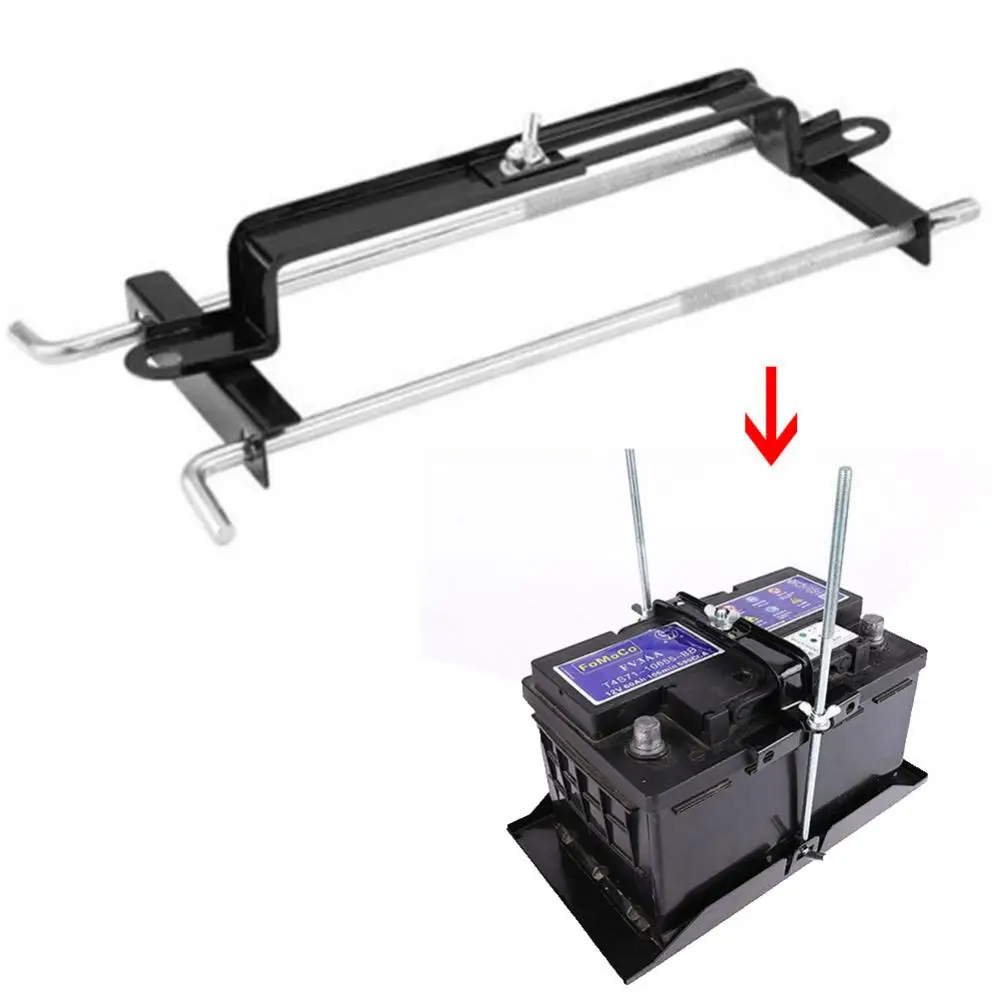 Adjustable car battery holder stabilizer mount rack metal fixed bracket stand battery holder