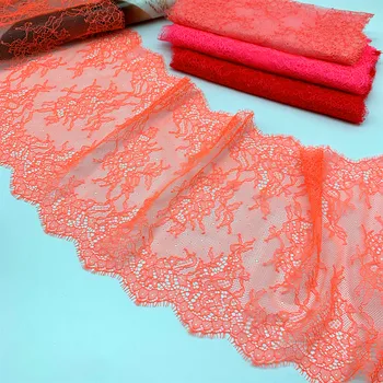 

3meter/lot width 22.50cm Non Elastic lace fabric embroidery summer peach lingerie lace trimming garment accessory DIY material