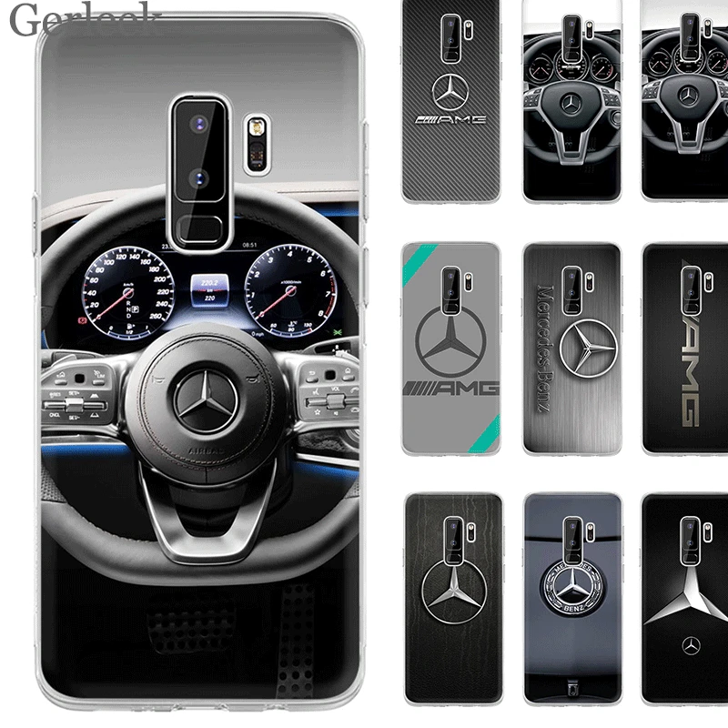 

Mobile Phone Case For Samsung M20 M10 M30 M40 S10 S10E Note 8 9 S8 S9 Plus S3 S5 S6 S7 Edge Cover Mercedes Logo Bag