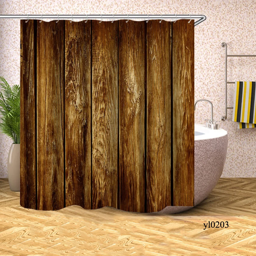 Pattern 12 3D занавеска для душа в ванную, Деревянный Рисунок кирпича, водонепроницаемая занавеска для ванной, занавеска для ванны, крышка для купания, большой широкий 12 крючков - Цвет: Pattern 12