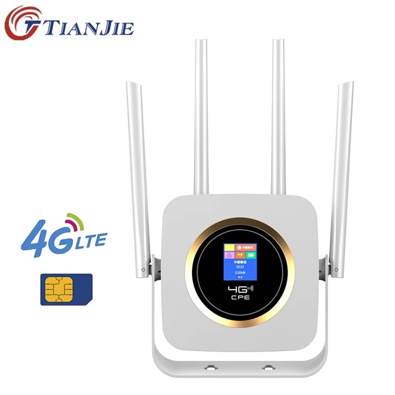 Wi-Fi-роутер TianJie 4G 4 антенны 3000 мАч | Компьютеры и офис