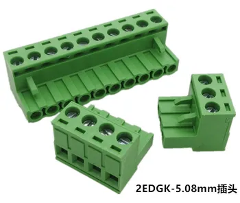 

2EDGK 5.08mm Copper Square Environmental Protection Material Plug-in Terminal Block Plug 2ELZK Main Body 2-24p