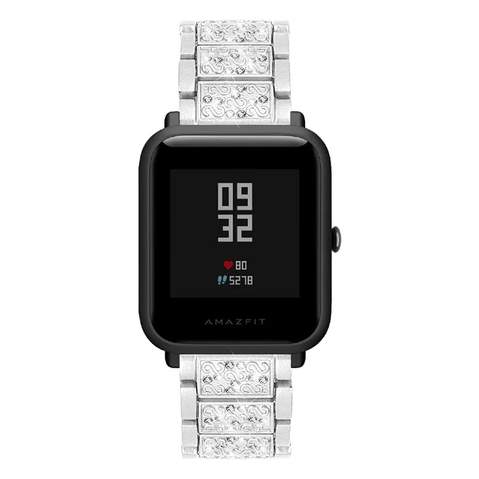 Металлический ремешок для Xiaomi Huami Amazfit Bip Смарт-часы из нержавеющей стали, браслет для часов Amazfit GTR 42 мм/GTS