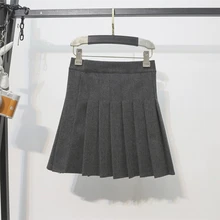 Ярдов бюст юбка высокой талии слово студенток Толстая сестра покрытая бедра шоу тонкая плиссированная юбка ткань юбка