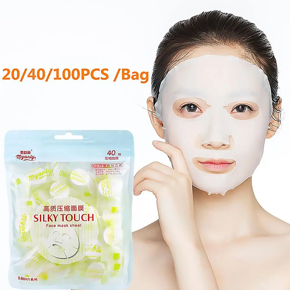 Wrapped Masks Paper non-woven Disposable Skin Care Facial Mask Compressed Sheet Makeup Wipes | Красота и здоровье
