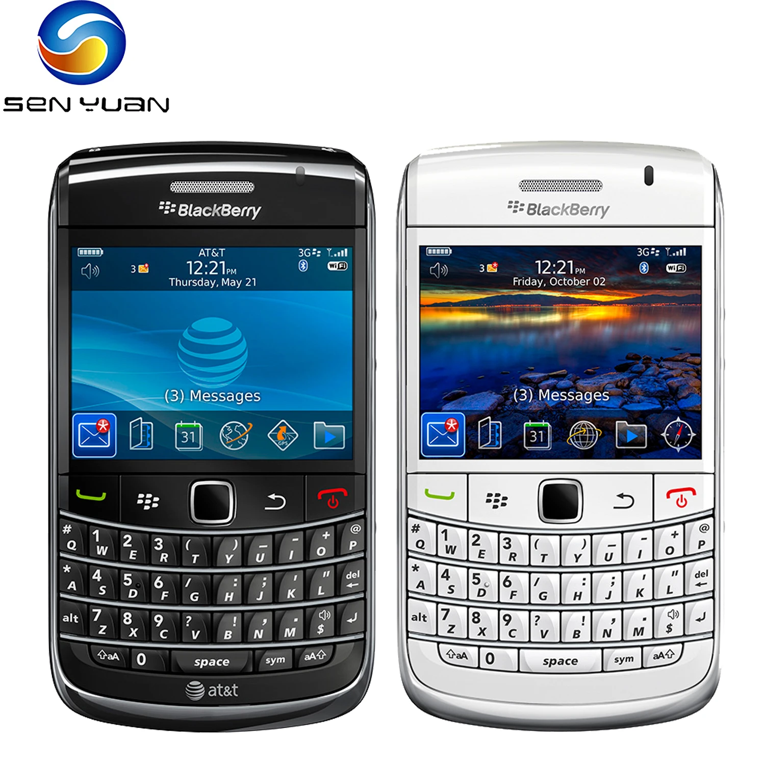 Original Blackberry Bold 9700 3G Mobile Phone Refurbished 2.44'' Screen 3.15MP QWERTY GPS WiFi Bluetooth BlackBerryOS Cellphone |