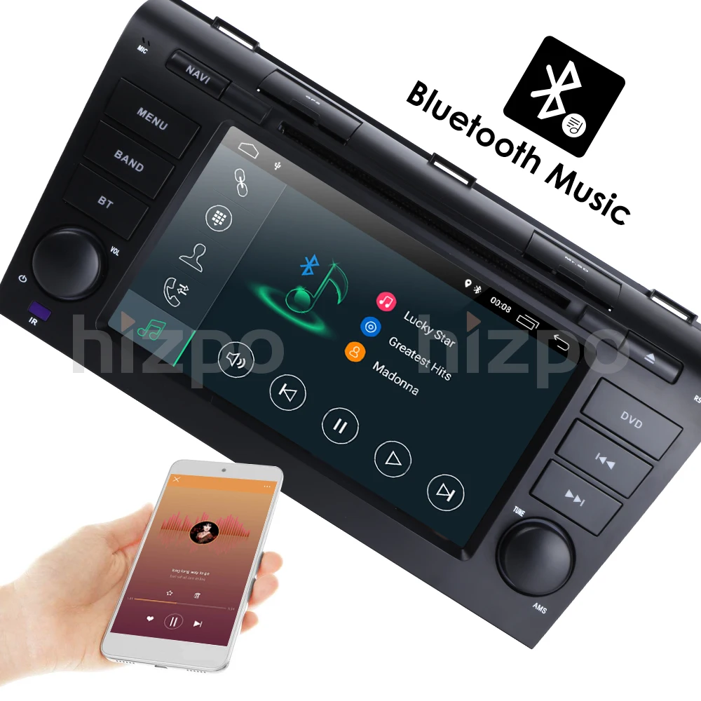 Для Mazda 3 2004-2009 android 9,0 автомобильный DVD gps Радио стерео 2G 16G wifi карта четырехъядерный 2 din Автомобильный мультимедийный плеер SWC RDS BT