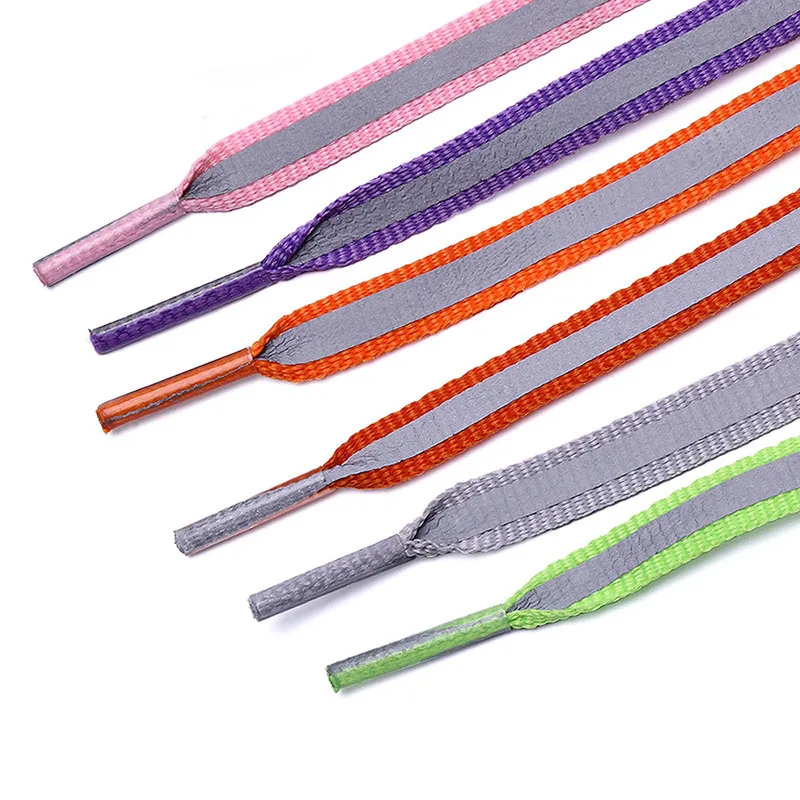 1 Pair 50cm Shoes Laces Reflective Thickened Children Polyester