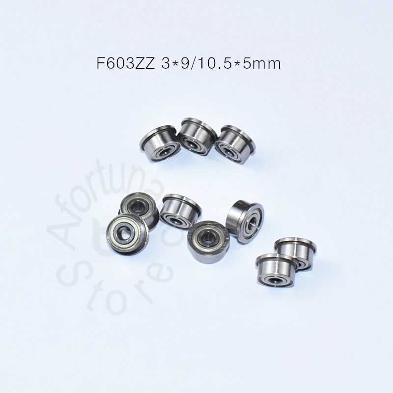 F603ZZ 3*9& 10,5*5 мм 10 шт. 603ZZ фланцевые подшипники хромированный стальной подшипник F603ZZ