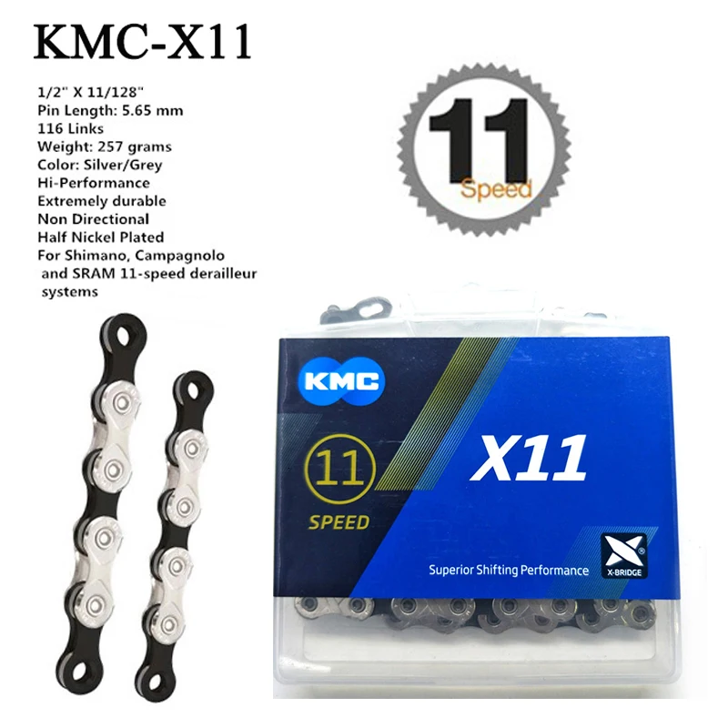 Kmc инструмент для демонтажа цепи велосипеда(X11.93 X11 X10 X9 Z9 X8 Z8 цепи 116 118L ссылки цикл переключатель цепи, 8, 9, 10, 11, скорость MTB цепь для дорожного велосипеда