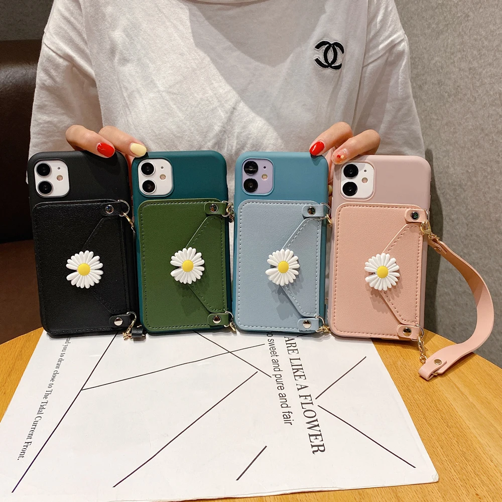 Daisy Flower Leather Wallet Case For Xiaomi Redmi Note 9S 9 Pro Max 8 7 6 5 S2 3S 4X 4A 5A 6A 7A 8A Holder Cover | Мобильные