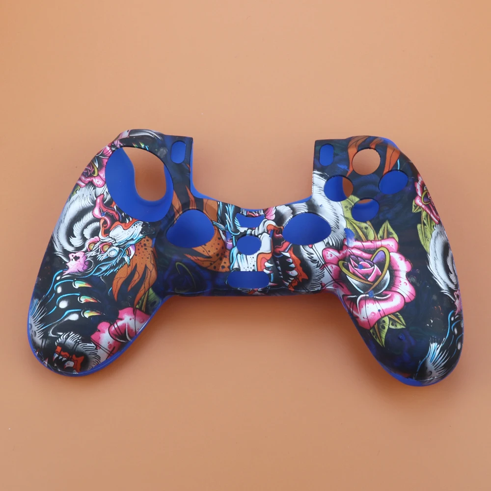 Юси камуфляж мягкий силиконовый чехол Защитная кожа для sony Playstation 4 PS4 для Dualshock 4 контроллер для ps4 pro slim - Цвет: I