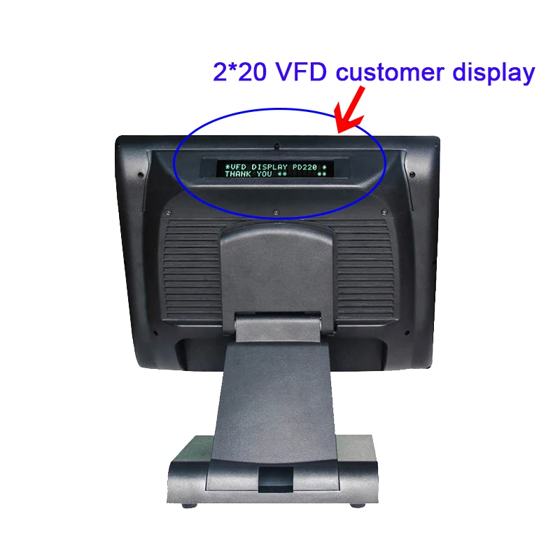 Хорошее качество pos системы/pos все в одном 15 дюймов сенсорный экран POS терминал- POS2119A со встроенным дисплеем покупателя Свободностоящие окна системы