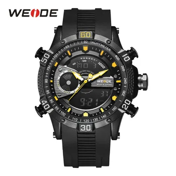 

WEIDE Men's Sports Business Chronograph Man Digital Watches Top Brand Luxury Male Watch Fashion Quartz Silicone Strap Wristwatch