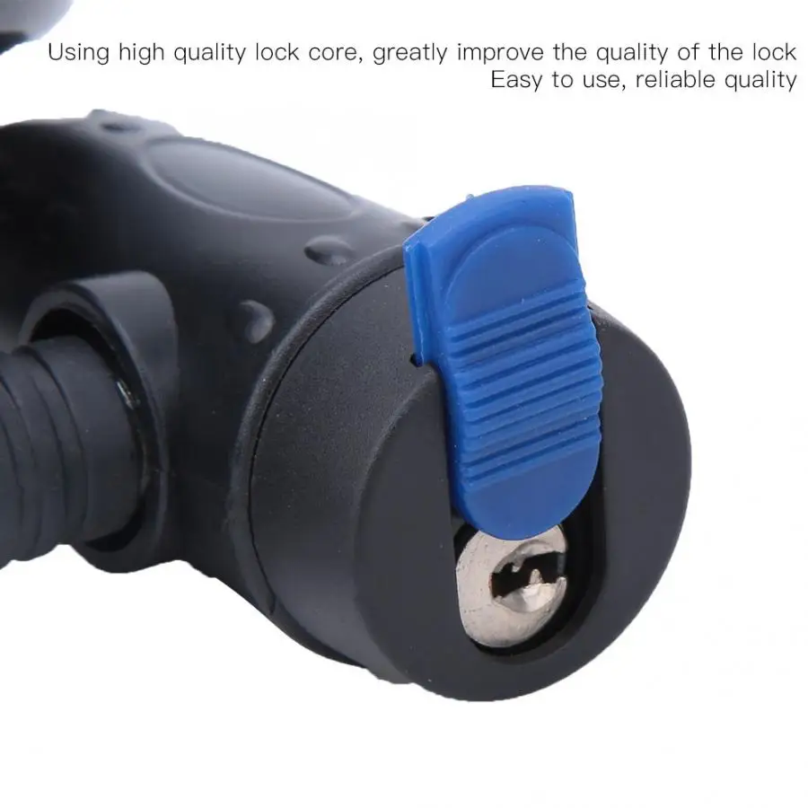 Motorcycle Bicycle Spiral Cable Lock Aluminum Alloy Cycling Security Bike Ring Lock Anti-theft Electric Vehicle Ring Lock