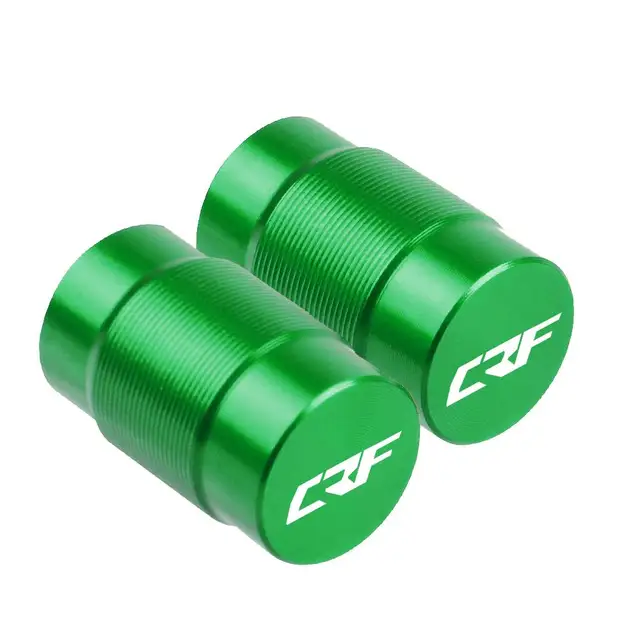 For HONDA CRF 150 250 450 CRF150 R/F CR450 R/X/RX CRF230F CRF250 R/X/L/M Dirt Bike CNC Vehicle Wheel Tire Valve Stem Caps Covers green