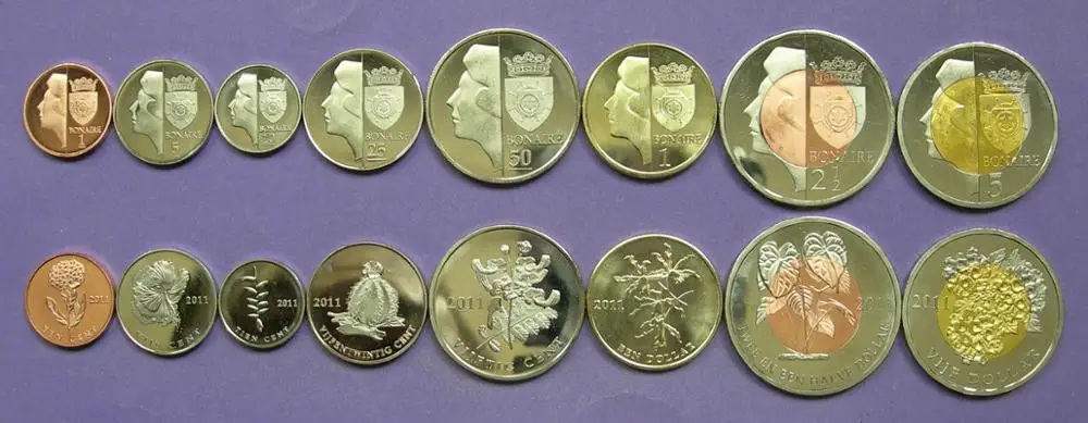 8 шт., оригинальные монеты, не распространенные, 2011 год, тропический редкий цветок