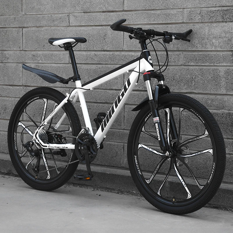Mountain Bike 24/26 inch Speed Ten Knife Wheel Off-road Double Disc Brake Oil Brake Shock Absorber Road Racing Student Adult
