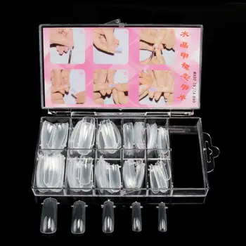

100 PCS Clear Dual Nail Art System Form Mold Acrylic UV Gel Nail Extension Tool