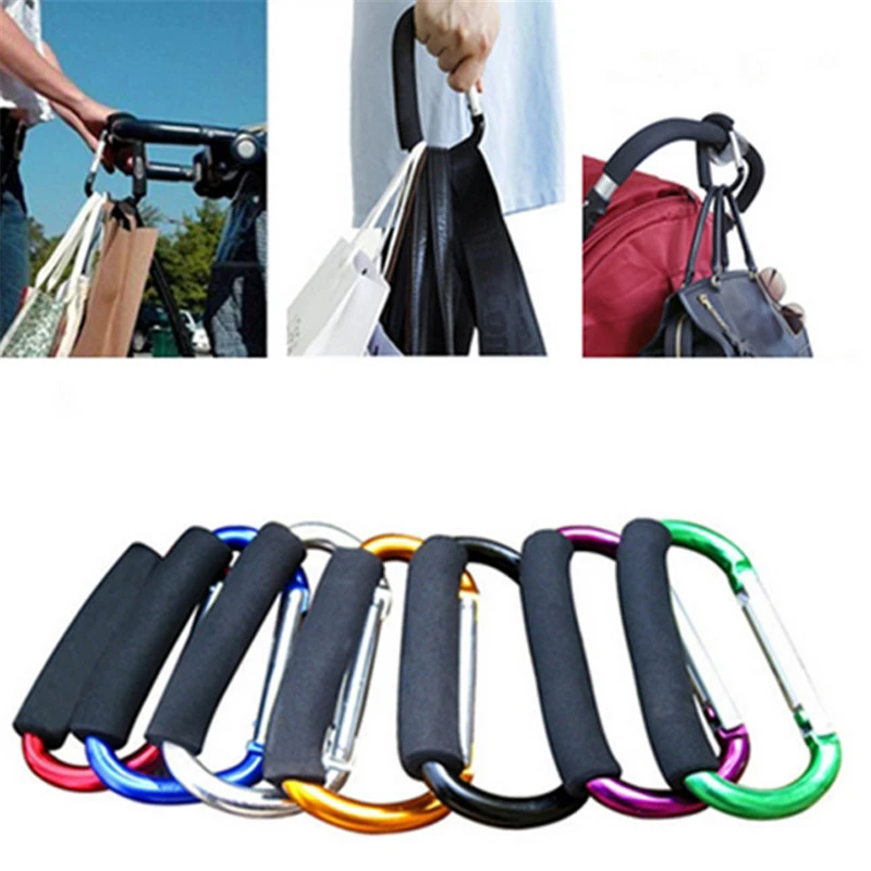 High Quality Baby Stroller Hooks Black White Shopping Bag Pram Hooks Baby Stroller Accessories Hook High Quality Safety Supplies baby stroller accessories essentials