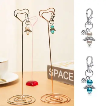 

48pcs/set Angel Favor Keychains Keyring Thank You Kraft Tags Candy Bags Wedding M68E