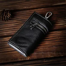 Чехол для ключей мужской женский кожаный поясной многофункциональный автомобильный ключ сумка повседневная сумка верхний слой кожаный кошелек на молнии