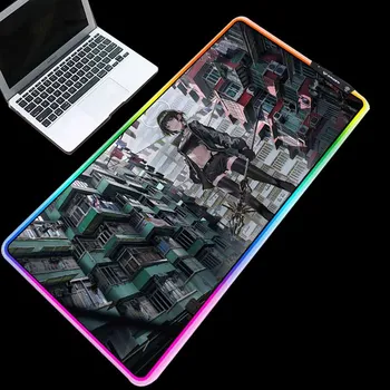 

ZSUXTC RGB Computer Gaming MousePad Large Size Thickened LED Cold Light Lantern Around The Bottom Rubber Non-slip High Quality