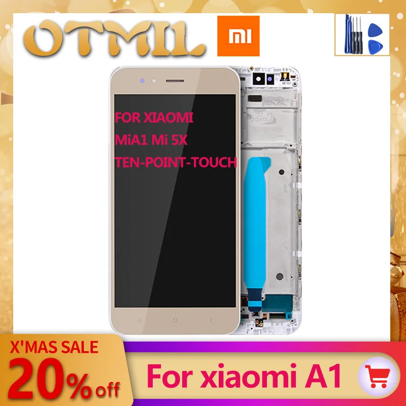 5," дисплей для Xiaomi mi A1 ЖК-дисплей с рамкой сенсорный экран Замена для Xiaomi mi A1 дигитайзер высокое качество mi A1 mi 5X