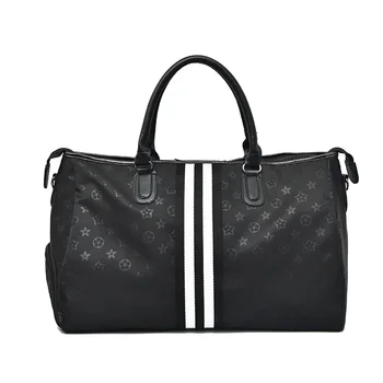 

Cross border special old flower stripe travel bag waterproof women's portable sports fitness luggage bag