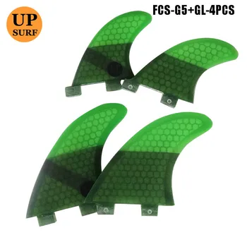 

Surf fcs quad finsG5+GL-Quad-Fins green Quilhas FCS Honeycomb Surfboard Fin Fiberglass Surf Fin quad quillas Free Shipping