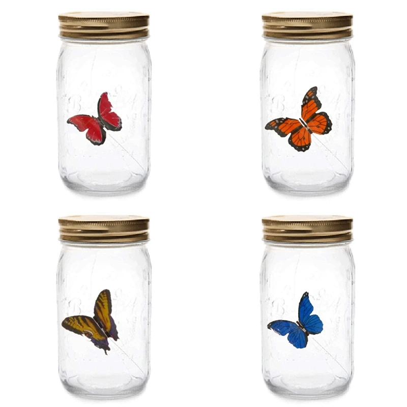 LED Animated Butterfly In A Jar Fluttering Amazing Collection Battery Operated