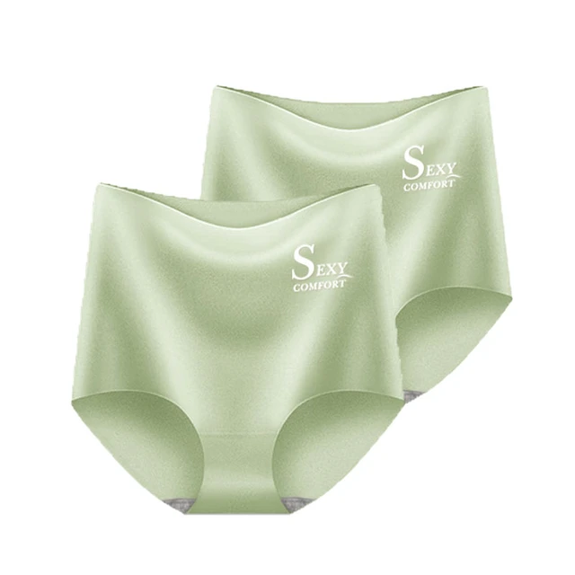 2pcs Panties for Women's Underwear Intimate Sexy Seamless Plus Size High  Waist Lingerie Female Beautiful Cotton Briefs - AliExpress