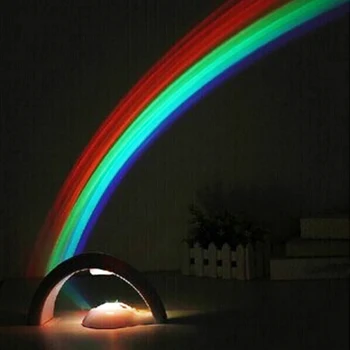 

LED Rainbow Projector Room Night Light Colorful Lamp Magic Romantic Kids Gift Q0KF