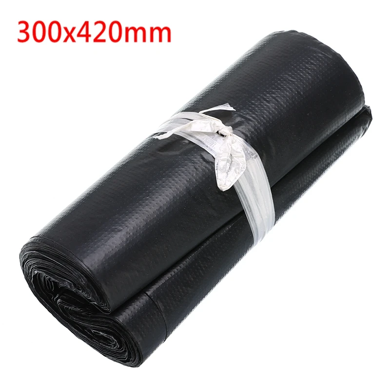300x420mm black 100 шт./лот, пластиковый конверт, самоклеющиеся курьерские Сумки для хранения, белые, черные, серые пластиковые полиэтиленовые конверты, почтовые пакеты для доставки - Цвет: 300x420mm black