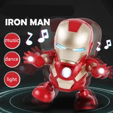 Новинка, музыкальный робот, танцующий Железный человек, Шмель, Человек-паук, танцующий робот, Детский Электрический музыкальный подарок на возраст От 3 до 12 лет