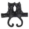 Single/Double Cats Hooks Cast Iron Wall Housekeeper Kitty Hanger Towel/Clothes/Coat Home Decor Garden Outdoor Bathroom Kitchen 5