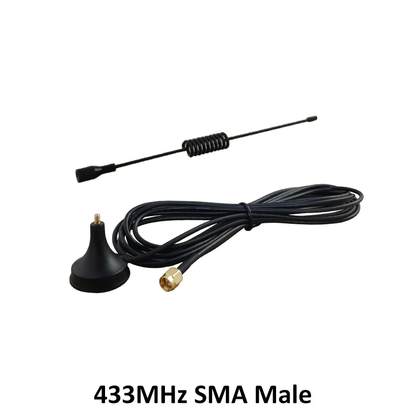 2 шт 5dbi 433 МГц антенна 433 МГц антенна GSM SMA разъем с магнитной основой для радиосигнала для радиолюбителей беспроводной повторитель