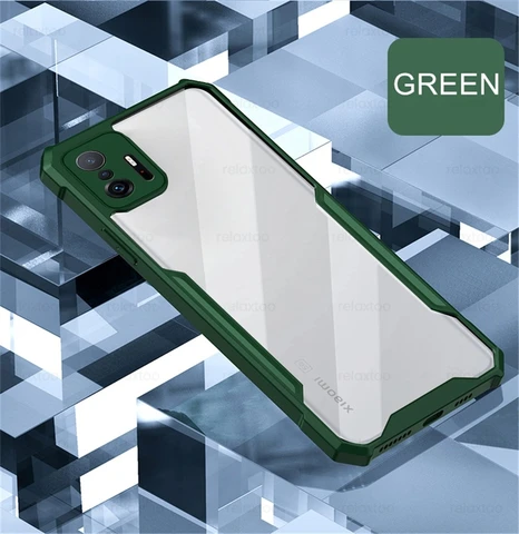 Xiaomi 11T Pro Case Heavy Duty Transparent Acrylic Back Cover Xiaomi11T Xiomi Mi11T Mi 11 T Pro TPU Shockproof Bumper Coque