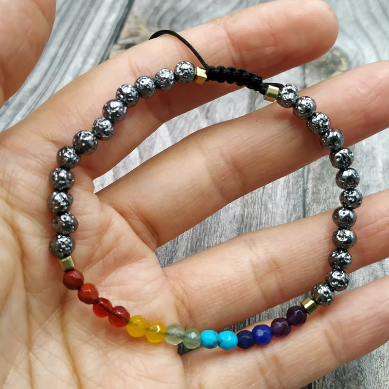 Y4069 Stone Small Beads Bracelet Silver Beads