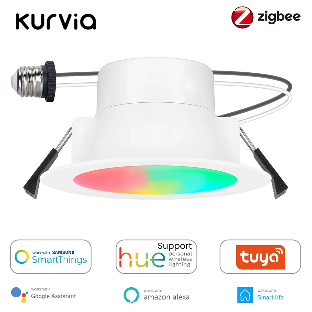 Zigbee Smart Retrofit Recessed Lighting, 9w Led Lamp Spotlight Work