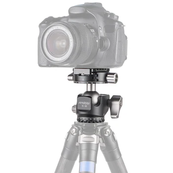 

Andoer D-35 Low Profile Double Panoramic Head CNC Machining Aluminum Alloy Ball Head Tripod Head for Canon Nikon Sony DSLR