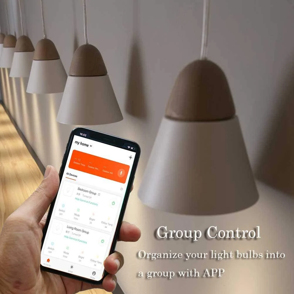 Smart LED Bulbs GU10 WiFi 1/2/3/4pcs RGBW 5W APP Lamps Remote Control Dimmable Light Bulbs Work with Alexa / Google / IFTTT Home