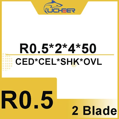 UCHEER 1 шт. 4/6 мм 2 лезвия сферическим концом HRC50 Вольфрам твердосплавный Фрезерный резак с ЧПУ инструмент сплав лакировочная машина инструменты - Длина режущей кромки: 4D-0.5R-2l-50L